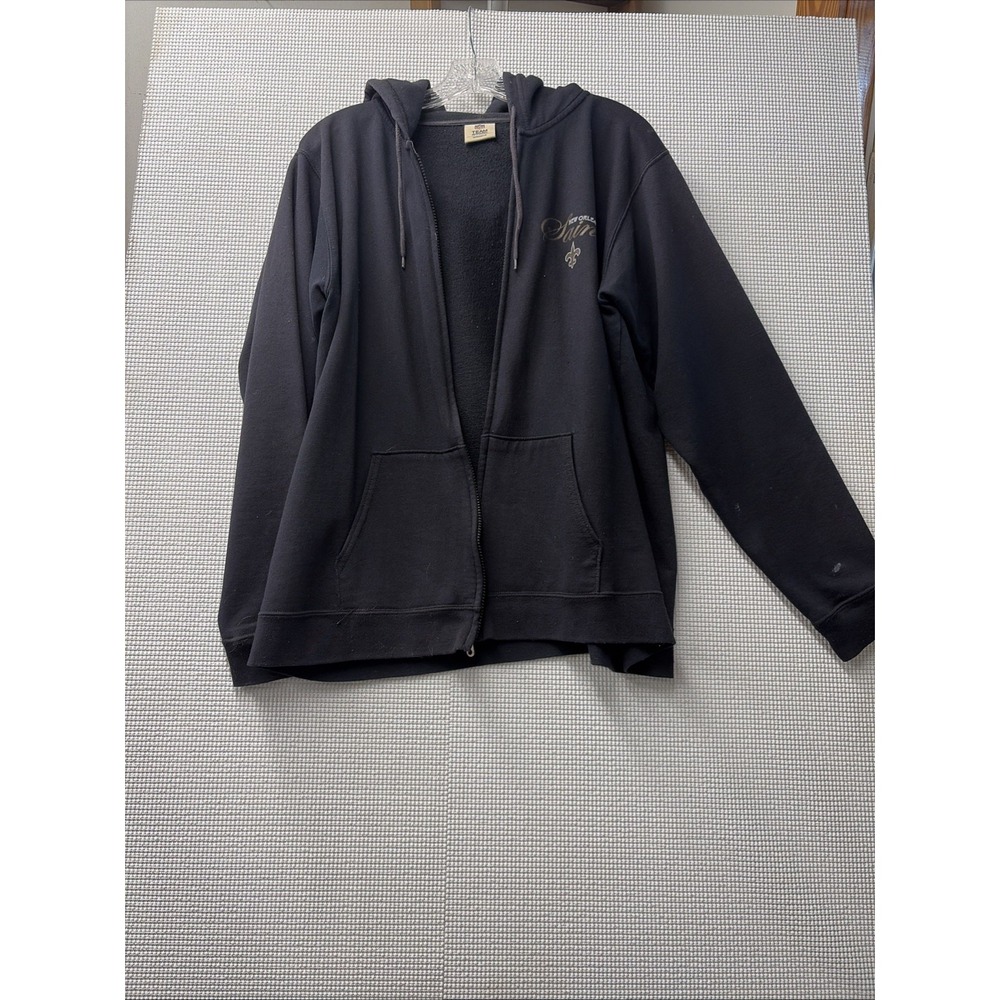 Women's Black NFL Team Apparel Zip Up Hoodie Jacket Large